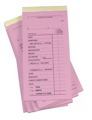 10 Carnets facture Coif X50 Fiche