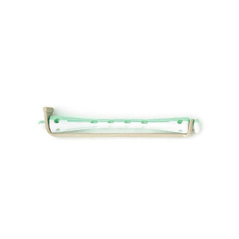 Bigoudis blanc/vert long (80x6mm) x12