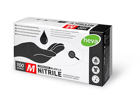 Gants Noirs en Nitrile - Boîte de 100