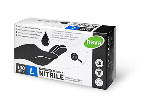 Gants Noirs en Nitrile - Boîte de 100