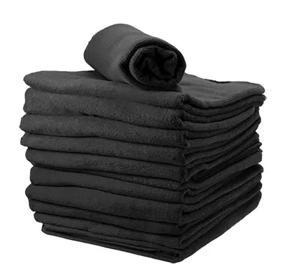 Serviette éponge 100% coton noire x6 60x90cm