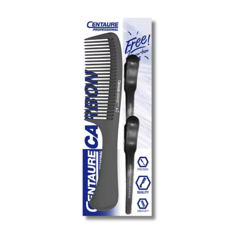 Peigne Démêloir Carbone 230mm+ 2 pinces
