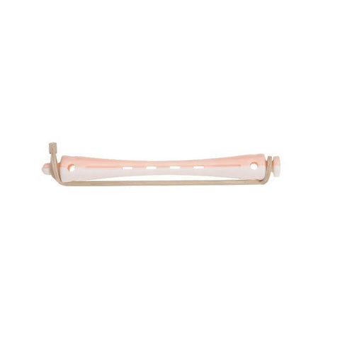 Bigoudis rose/blanc long (80x7mm) x12