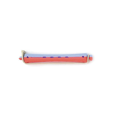 Bigoudis rouge/bleu long (80x11mm) x12