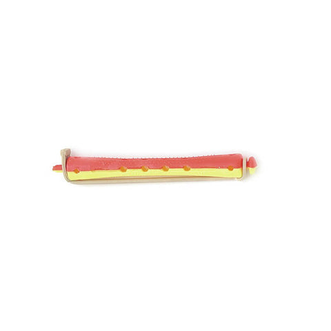 Bigoudis jaune/rouge long (80x9mm) x12