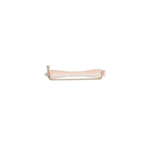 Bigoudis rose/blanc court (60x7mm) x12