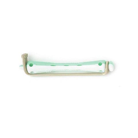 Bigoudis blanc/vert court (60x6mm) x12